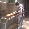 Preparo das madeira do painel