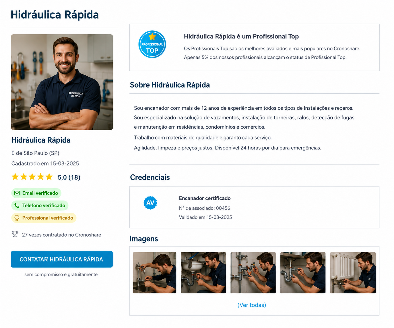 Exemplo de perfil completo