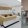 Trabalho de Arquitetura de Interiores de Recepção de Escritório.