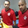 Adriano Imperador e eu em 2009, futebol profissional do C.R.Flamengo.