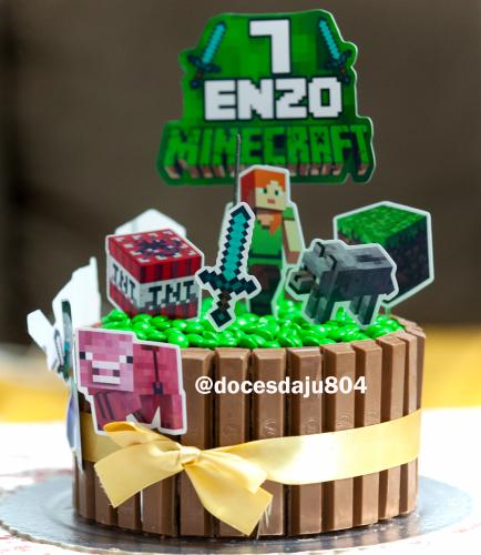 Bolo Minecraft - Etelvinne' Cakes