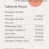 Tabela de Valores das sessões 