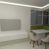 Projeto de sala conjugada, em apartamento de 45m²