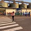 Ginástica Laboral antes da jornada de trabalho em empresa.