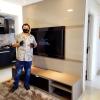 painel com instalação de suporte tv
