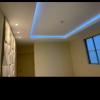 Forros com instalação de leds e spots . Na parede gesso 3D com pintura em todo o ambiente
