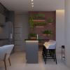 Cozinha / Ilha Jantar (Projeto Autoral - Apartamento 38m² op.1)
