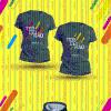 camisetas e crachás
