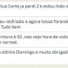 Menos 2kg em 1semana de acompanhamento