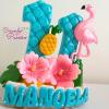 Vela Personalizada Flamingo - Feito em Biscuit