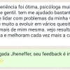 Feedback de uma paciente