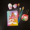 kits escolares com temas cutes com apliques em biscuit