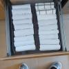 Panos de prato com produto organizador em acrílico - Sala de jantar