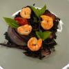 Arroz negro com camarões