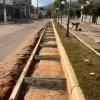 preparação pista de caminhada