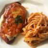Frango Parmegiana/macarrão ao molho bolonhesa