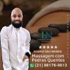 Massagem com pedras quentes.