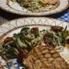 frango e fettuccine pesto