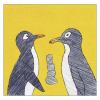 Piguins Pebbling - ilustração autoral