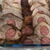 Carne assada com linguiça