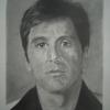 Retrato do ator Al Pacino (lápis grafite s/ papel).