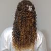 Penteado semi preso para cabelos cacheados