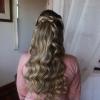 Penteado semi preso com ondas Hollywoodianas