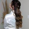 Penteado semi preso com trança