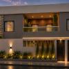 **Projeto arquitetônico em 3D renderizado de residência em Belo Horizonte/MG, com visualização da fachada.