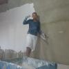 aplicando gesso liso