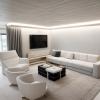 Projeto de arquitetura de interiores em residência unifamiliar (sala de estar/tv)